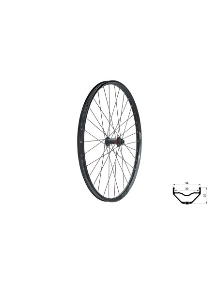 Wheel front KLS VALOR 3 DSC F, 27,5", black