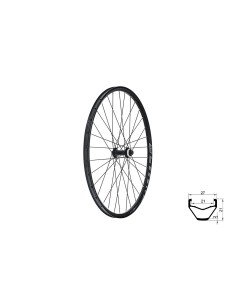 Wheel front KLS VALOR 21 DSC F, 28/29", black