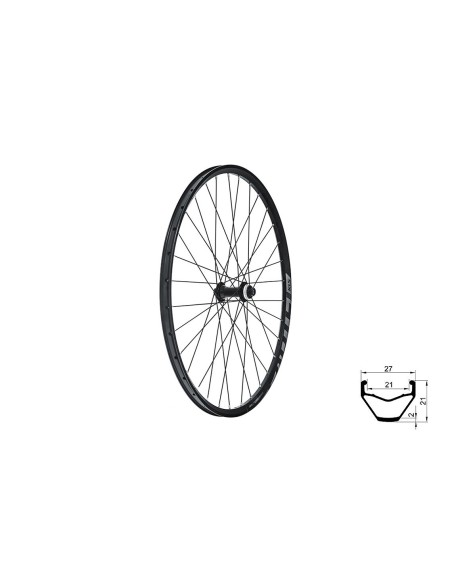 Wheel front KLS VALOR 21 DSC F, 28/29", black