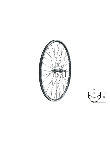 Wheel front KLS DRAFT V-brake F, 28/29", black