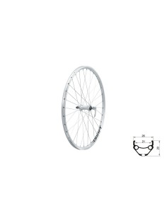 Wheel front KLS DRAFT V-brake F, 26", silver