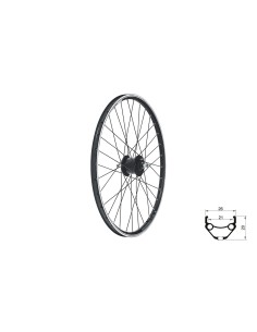 Wheel front KLS DRAFT Dynamo V-brake, 26", black