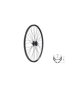Wheel front KLS DRAFT Dynamo DSC, 28/29", black