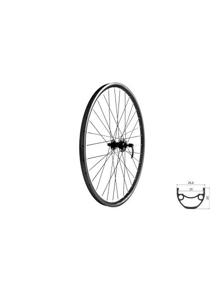 Wheel front KLS DRAFT DSC 23 F, 26", black