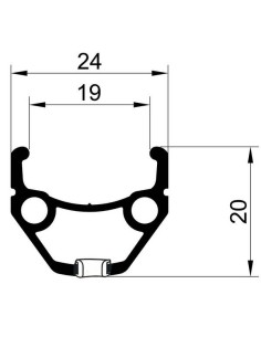 CERCHIO 28/29 MTB 36F V-BR REMERX L-719 NERO C/BUS 2