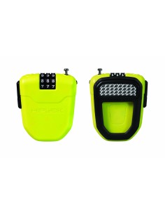 LUCCHETTO HIPLOK FX LIME COMBO CAVO AVVOLGIBILE 1M