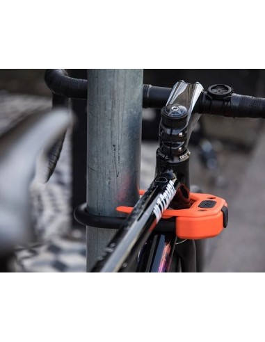 LUCCHETTO HIPLOK DX ARANCIO ACCIAIO TEMPRATO 14MM