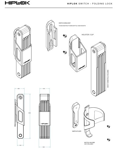 LUCCHETTO HIPLOK SWITCH PIEGHEVOLE NERO