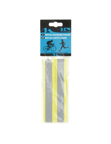 FASCE FLUOR. M-WAVE C/VELCRO GIALLE CONF. 2 PZ