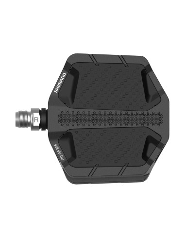 PEDALI SHIMANO FLAT PD-EF205 IN ALLUM./RESINA NERI