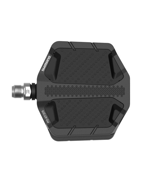 PEDALI SHIMANO FLAT PD-EF205 IN ALLUM./RESINA NERI