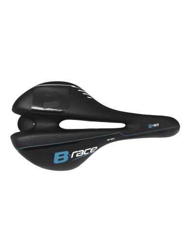 SELLA B-RACE B-AREK NERO/AZZURRO C/FORO TEL.CR-MO*