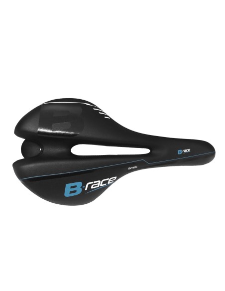 SELLA B-RACE B-AREK NERO/AZZURRO C/FORO TEL.CR-MO*