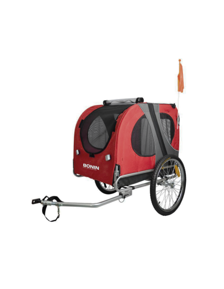 CARRELLO PORTA ANIMALI NPET ROSSO/GRIGIO '20