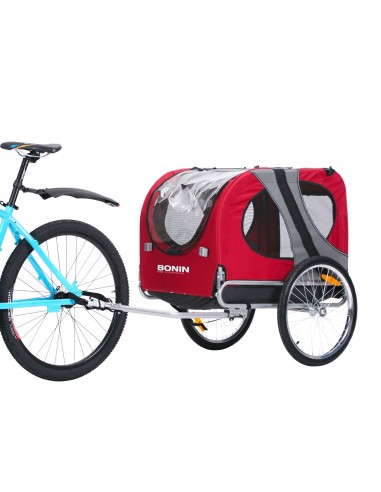 CARRELLO PORTA ANIMALI NPET ROSSO/GRIGIO '20