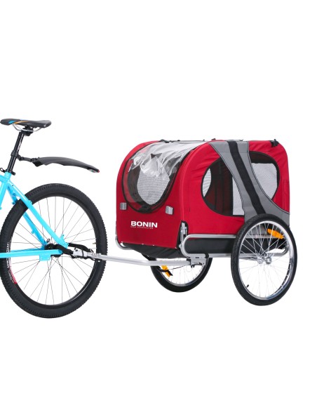 CARRELLO PORTA ANIMALI NPET ROSSO/GRIGIO '20