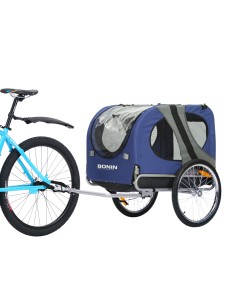 CARRELLO PORTA ANIMALI NPET BLU/GRIGIO 20' 2