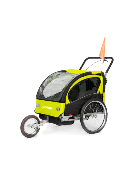 CARRELLO PORTA BIMBO/JOGGING BONIN NCAB LIME/NERO