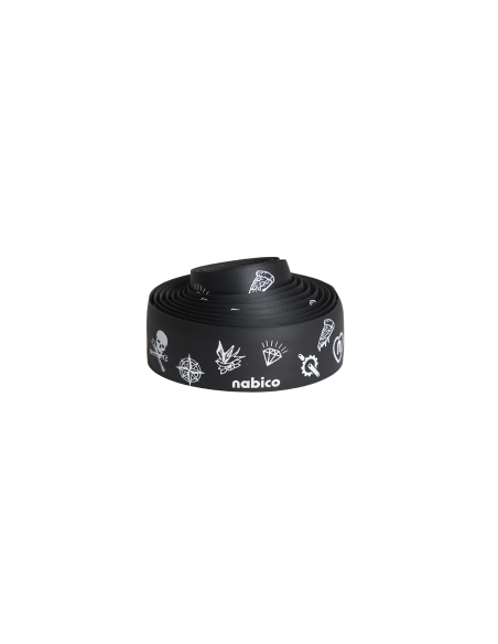 NASTRI MANUBRIO NABICO ROUBAIX TATOO NER/BIA 3.5MM