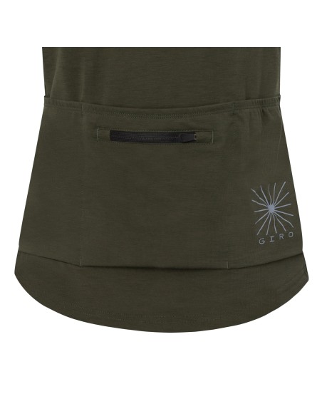 MAGLIA W GIRO RIDE JERSEY BLACK/TRAIL GREEN L 23