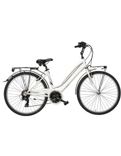 BICI DONNA CITY BIKE MISURA 26 CTB BICICLETTA LINEA AURA TELAIO ALLUMINIO AURA26C21V CAMBIO 21V COMPLETA DI ACCESSORI LUCI LED