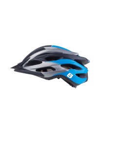 CASCO B-RACE IN-MOLD NERO/AZZURRO/GRI M 54/58