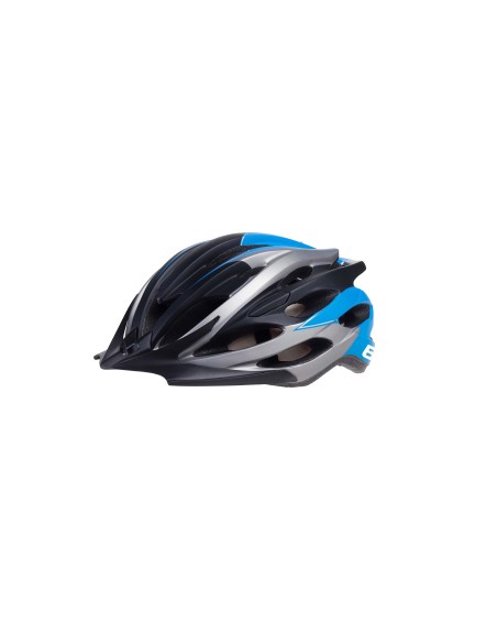 CASCO B-RACE IN-MOLD NERO/AZZURRO/GRI M 54/58