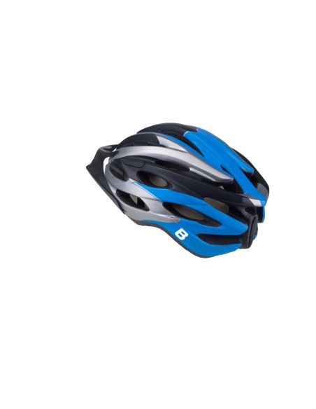 CASCO B-RACE IN-MOLD NERO/AZZURRO/GRI M 54/58