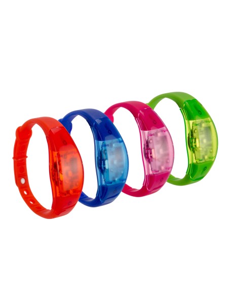 BRACCIALETTO NF IN SILICONE FUXIA CON 3 LED 1 FUN*