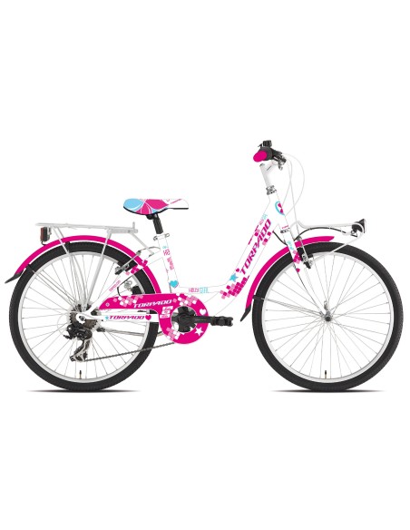 CICLO 611 KELLY MTB24 6V BIANCO/FUXIA
