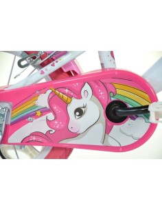 BICI DA BAMBINA MISURA 14" ART. 144R-UN BICICLETTA DINO BIKES DA BIMBA LINEA UNICORN 2