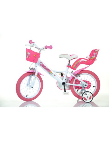 BICI DA BAMBINA MISURA 16" ART. 164R-UN BICICLETTA DINO BIKES DA BIMBA LINEA UNICORN