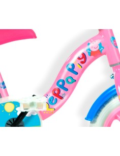 BICI DA BAMBINA MISURA 10" ART. 108L-PGS BICICLETTA DINO BIKES DA BIMBA LINEA PEPPA PIG 2