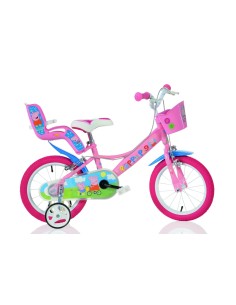 BICI DA BAMBINA MISURA 16" ART. 164R-PGS BICICLETTA DINO BIKES DA BIMBA LINEA PEPPA PIG
