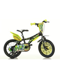 BICI DA BAMBINO MISURA 14" ART. 614L-DS BICICLETTA DA BIMBO LINEA DINOSAURO ADVENTURE DINO BIKES