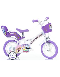 BICI DA BAMBINA MISURA 12" ART. 612GL-UA BICICLETTA DINO BIKES DA BIMBA LINEA UNICORN ACADEMY