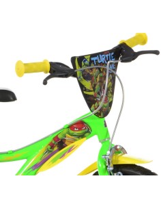 BICI DA BAMBINO MISURA 14" ART. 614-MNT BICICLETTA TURTLES DINO BIKES DA BIMBO LINEA TARTARUGHE NINJA 2