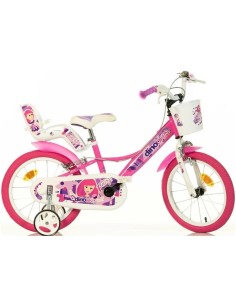 BICI DA BAMBINA A SFERA MISURA 16" ART. 164RSN-09FY (ROSA) + 164RSN-05FY (BIANCO) BICICLETTA DA BIMBA MODELLO FAIRY DINO BIKES