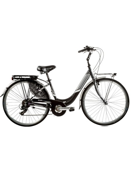 BICI IN ALLUMINIO DA DONNA MISURA 28 BICICLETTA LINEA VENERE LUSSO CITY BIKE CON CAMBIO 7V COMPLETA DI ACCESSORI CON LUCI A LED