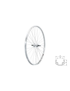 Wheel rear KLS EVENT V-brake R, 28", silver
