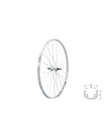 Wheel rear KLS EVENT V-brake R, 28", silver