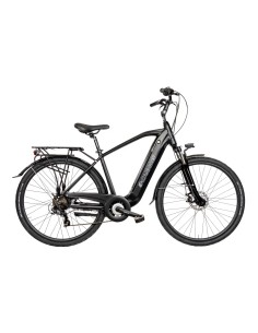 BICI E-BIKE CITY BIKE 28 UOMO 6V BATTERIA INTEGRATA 36V-13AH MOTORE POSTERIORE FRENI A DISCO MECCANICO FORCELLA AMMORTIZZATA