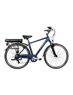 BICI E-BIKE CITY BIKE 28 UOMO 6V BATTERIA PORTAPACCHI 36V-14AH MOTORE POSTERIORE V-BRAKE FORCELLA AMMORTIZZATA