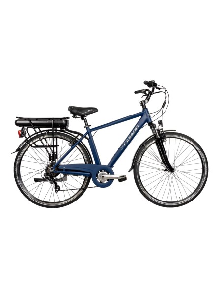 BICI E-BIKE CITY BIKE 28 UOMO 6V BATTERIA PORTAPACCHI 36V-14AH MOTORE POSTERIORE V-BRAKE FORCELLA AMMORTIZZATA