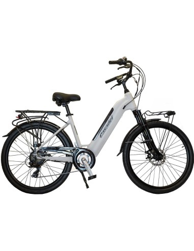 BICI E-BIKE VENERE 26 6V BATTERIA INTEGRATA 36V-13AH MOTORE POSTERIORE FRENI A DISCO MECCANICO FORCELLA AMMORTIZZATA