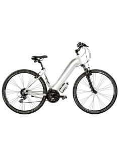 BICI DONNA IBRIDO MISURA 28 LINEA AURA TELAIO ALLUMINIO BICICLETTA CAMBIO ACERA 24V FORCELLA AMMORTIZZATA FRENI DISCO IDRAULICI