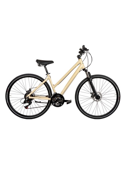 BICI IBRIDO DONNA 21V FORCELLA AMMORTIZZATA FRENI A DISCO MECCANICO