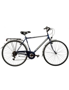 BICI DA UOMO CITY BIKE BICICLETTA MISURA 28 LINEA MOVING CAMBIO 6V MOV28U6V COMPLETA DI ACCESSORI E LUCI A LED 2