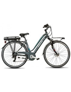 BICI E-BIKE CITY BIKE 28 AURA 7V ANSMANN 36V-11,4 AH MOTORE POSTERIORE V-BRAKE FORCELLA AMMORTIZZATA