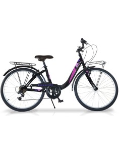 BICI DONNA DINO BIKES LINEA AURELIA BICICLETTA CITY BIKE CON LUCI LED MODELLO SUMMERTIME MISURA 26" CON CAMBIO 6V